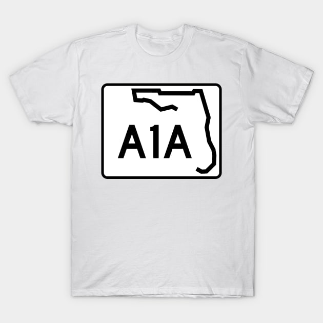 A1A Scenic & Historic Coastal Byway All-American Road sign T-Shirt by nylebuss